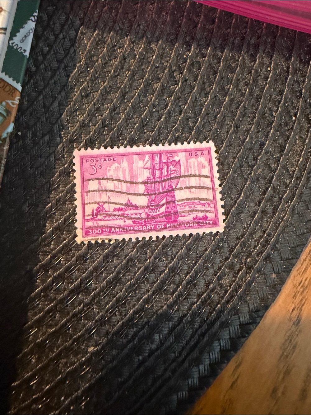 Vintage 1953 300th Anniversary of New York City 3 Cent Canceled Stamp